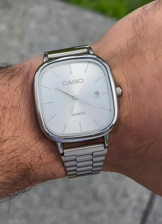 Silver Casio Square Watch