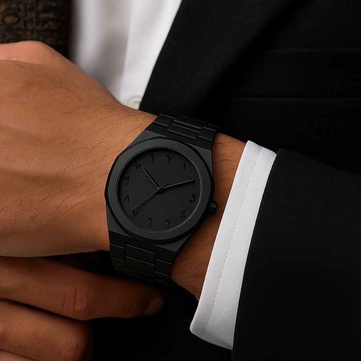 Black Aura Stainless Steel Watch