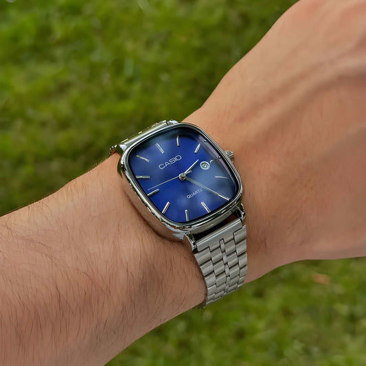 Blue Casio Square Watch